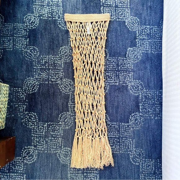 🐚 ZARA TAN CROCHET CUT OUT HIGH WAIST BEADED FRINGE BEACH SKIRT! (No bottoms) - Picture 11 of 11